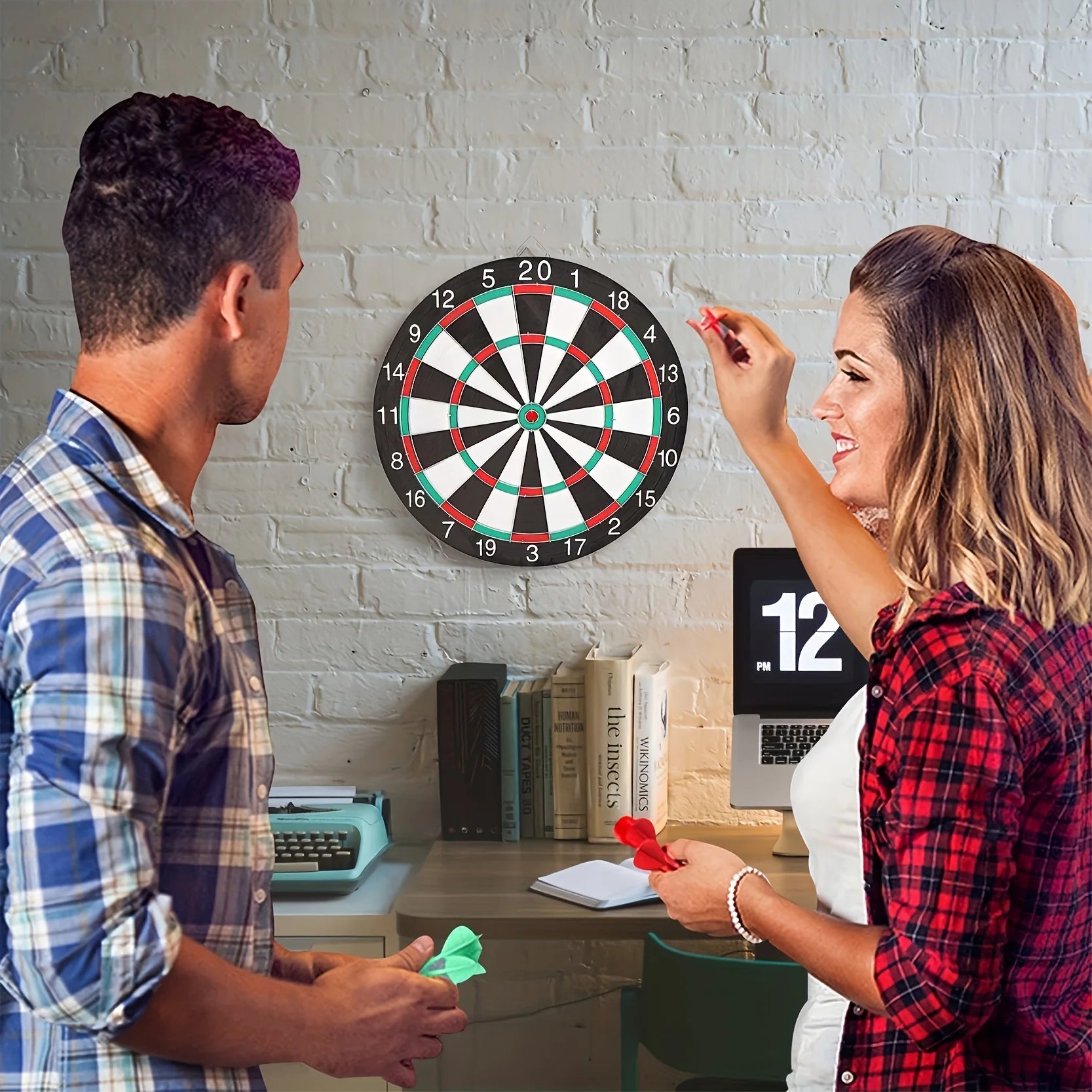 csHanging Starter Dartboard with Bright Colors & Easy Score System