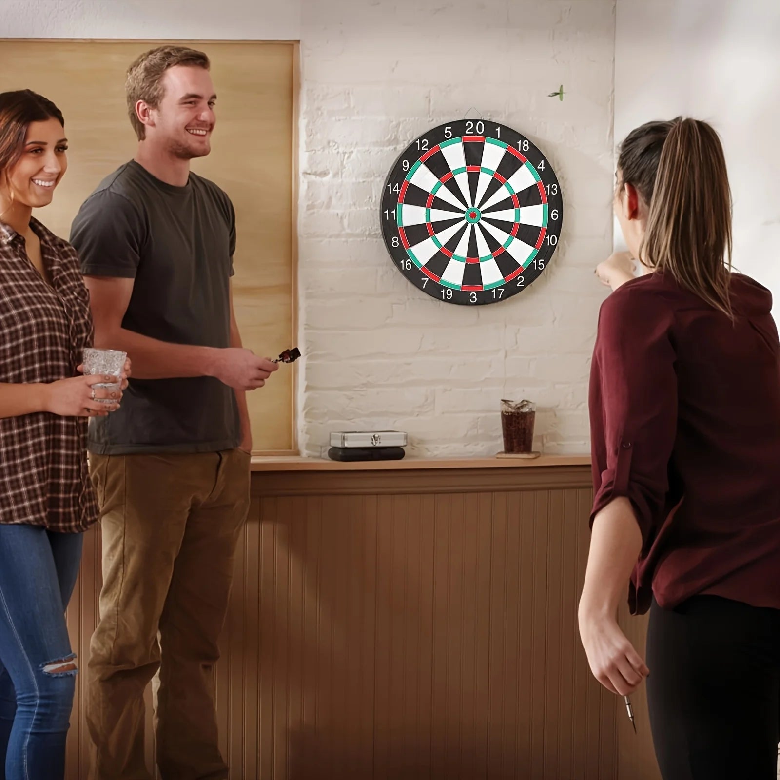 csHanging Starter Dartboard with Bright Colors & Easy Score System